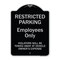 Signmission Designer Series-Restricted Parking Employees Violators Will Be Towed V, 24" x 18", BS-1824-9893 A-DES-BS-1824-9893 - alternate 1